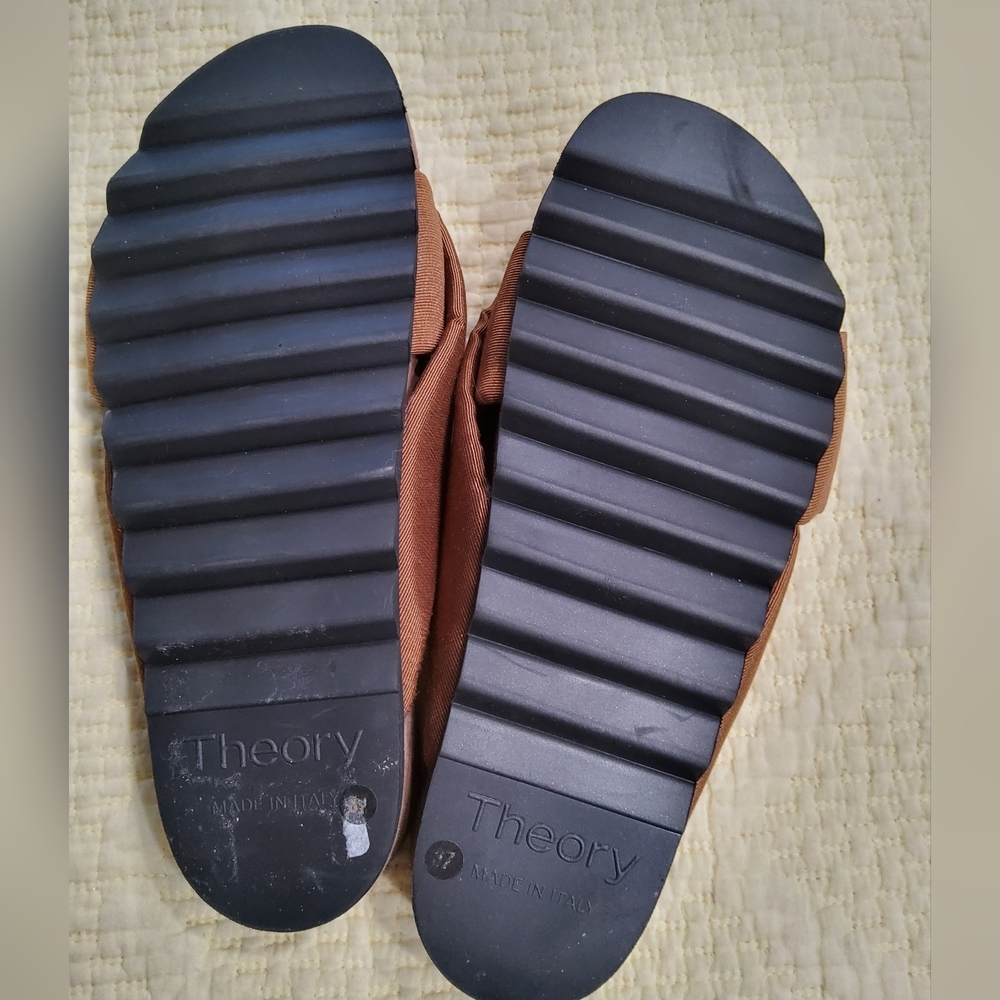 Theory Folder Slide In Faille Sandals Size 37/6,5 - Picture 6 of 10